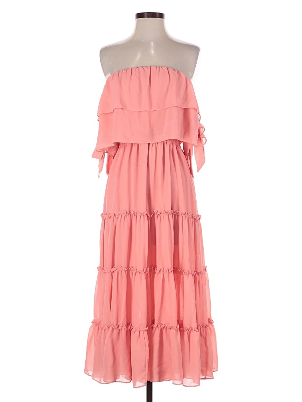 Misa Los Angeles Pink Ruffle Dress